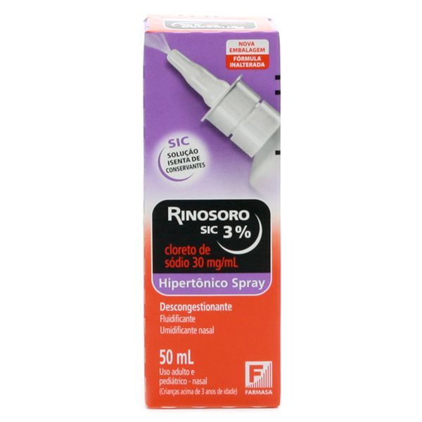 Rinosoro Sic 3% Solução Nasal 50ml RINOSORO SIC 3% SPRAY 50ML