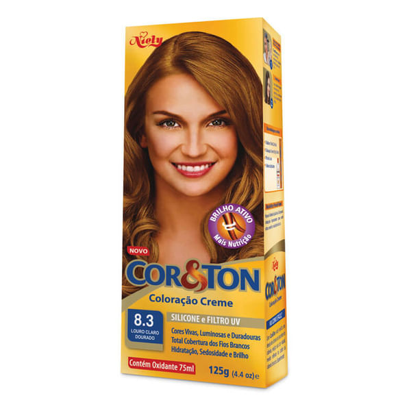 Tintura Cor E Ton Ind 8.3 Louro Claro Dourado 50G