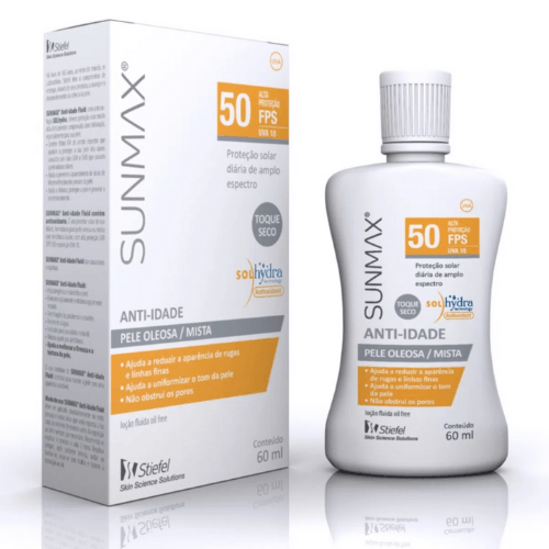 SUNMAX ANTI-IDADE FLUID FPS 50 OLEOSA / MISTA 60ML @