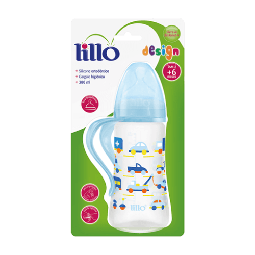 Lillo Mamadeira Clean 300Ml Orto Sil 2 Azul 606621