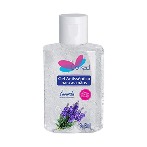 ALCOOL EM GEL DELIKAD LAVANDA HIGIENIZADOR 80ML @