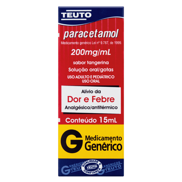 PARACETAMOL 200MG/ML 15ML - TEU (G)