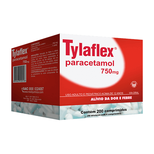 TYLAFLEX 750MG 4 CPRS
