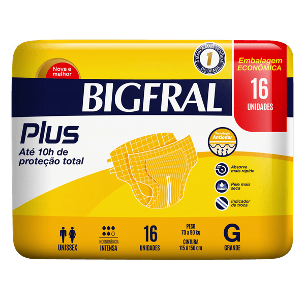 Bigfral Fralda Geriatrica Plus Econ G 16 Fr