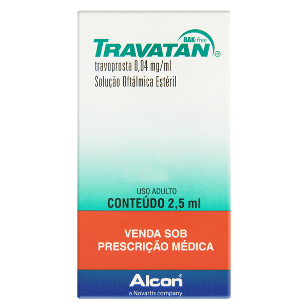 Solução Oftálmica Travatan Novartis 0,04mg Conta-gotas Frasco de 2,5ml TRAVATAN BACK FREE 0,004% SOL OFT 2,5ML - PBM