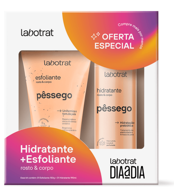 Kit Esfoliante Labotrat Pessego 150G+Hidrat 190Ml