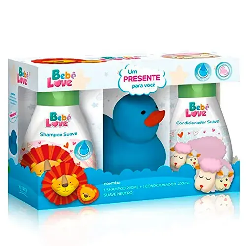 Kit Sh+Cond Nutriex Bebe Love Azul 240Ml+220Ml+Pres