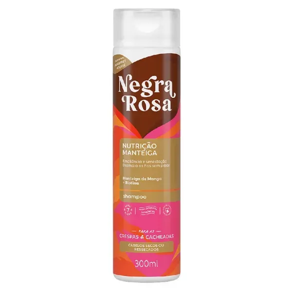 Sh Negra Rosa Nutricao Manteiga Crespas E Cacheadas 300Ml