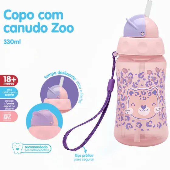Copo Lolly C/ Canudo 330Ml - 7194F