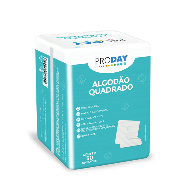 Algodao Proday Hidrofilo Quadrado C/50