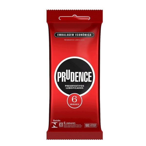 Preservativo Prudence Clássico Lububrificados Com 6 Unidades PRESER PRUDENCE C/6 @
