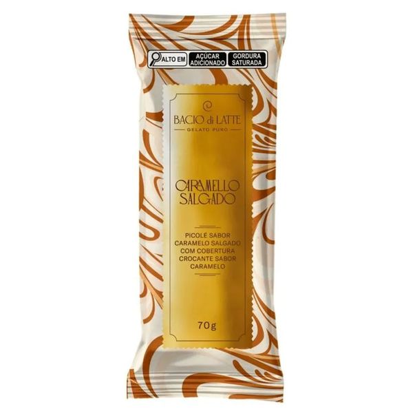 Picolé Bacio di Latte de Caramelo Salgado 70g PICOLE BACIO DI LATTE CARAMELO SALGADO 70G