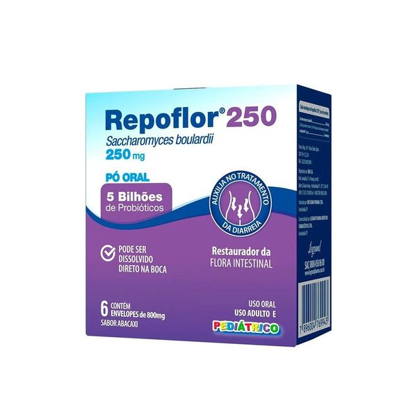 Repoflor 250mg Legrand Sabor Abacaxi 6 Envelopes Repoflor 250Mg 6 Saches - Leg